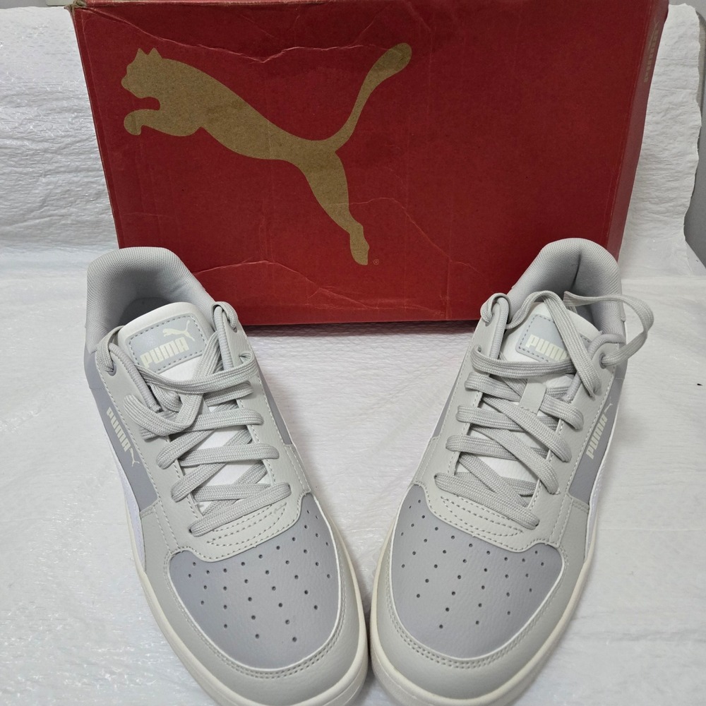 Puma Caven 2.0 Mens Sneakers Gray White Bone Low Top Shoes 392290 14 Size 10